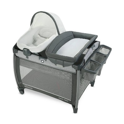 graco pack and play quick connect portable bouncer with bassinet