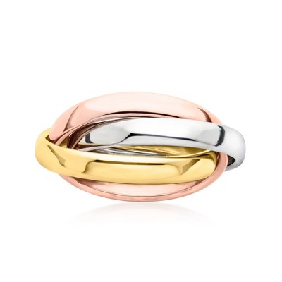 Ross-Simons Italian 14kt Tri-Colored Gold Rolling Ring