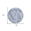 Navy Blue And Denim Blue Geometric Washable Indoor Outdoor Area Rug - 3 of 4
