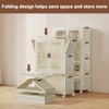 Plastic Wardrobe Storage Cabinet - Free Installation, Transparent, Modern Style, Multi-Functional, Dustproof - 2 of 4