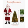 VEVOR Christmas Tree, 4ft Prelit Artificial Xmas Tree,Decor Trees with 120 Warm White LED Lights, 8 Lighting Modes, 539 Branch Tips & Metal Base,Green - 3 of 4