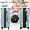 Kumasinova Hardshell Luggage Sets,5 Pcs ABS Spinner Suitcases Set with Front Opening,Expandable Travel Luggage with TSA Lock&USB Ports - 3 of 4