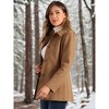 INSPIRE CHIC Women's Work Office Winter Overcoat Single Breasted Point Collar Pea Coat - 3 of 4
