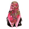 Anna-Kaci Women's Satin Square Scarf with Paisley Print Pattern 35.5×35.5 Inches - 3 of 4