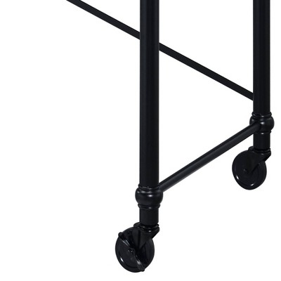 Vynxaria Ergonomic Mobile Desk in Rustic Oak/Black Wheels for Adjustable Home Offices Creative Spaces