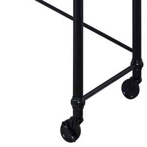 Vynxaria Ergonomic Mobile Desk in Rustic Oak/Black Wheels for Adjustable Home Offices Creative Spaces - 1 of 4