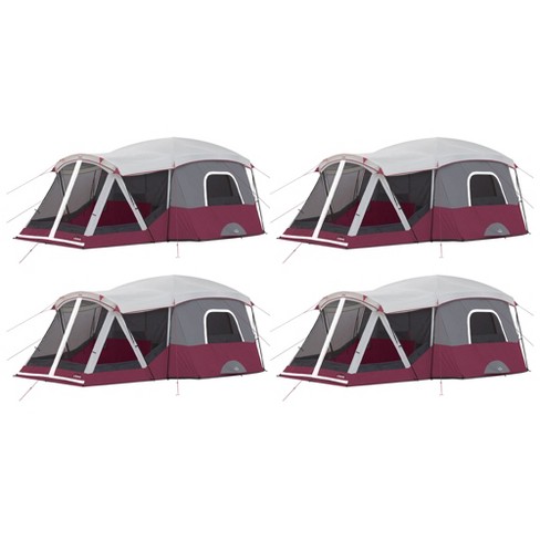 Family tent outlet with screen room