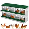 Nesting Boxes for Chickens, Metal Roll Out Laying Nest Box with Perch, Secure Lid Wall Mount or Free Standing - 2 of 4