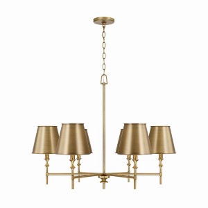 Capital Lighting Whitney 6 - Light Chandelier in  Aged Brass - 1 of 4