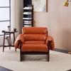 Vynxaria Medieval modern style lounge chair,removable armrests, vintage oil wax leather sofa chair, vintage style decorative chair - 4 of 4
