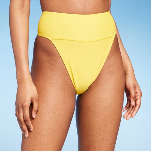 Women's High Waist High Leg Extra Cheeky Bikini Bottom - Shade