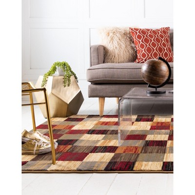 Braided Handmade Black Synthetic 9' x 12' Rectangular Rug