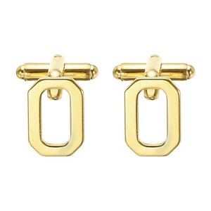 Unique Bargains Men Weddings Gift Classic Alphabet Cuff Links with Box 2 Pcs - 1 of 3