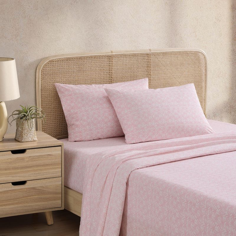 Tommy Bahama Lovely Palms Pink Queen Sheet Set, 2 of 8