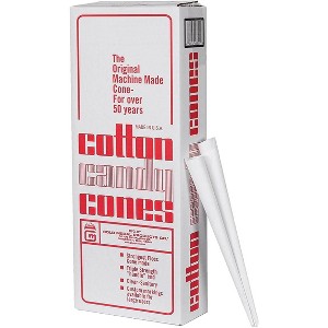 Gold Medal Cotton Candy Cones | Heavy-Duty White Kraft Paper | 12" Triple-Wrap Design | 1000 Pack - 1 of 2