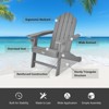 Tangkula 2PCS Adirondack Chair Outdoor with Cup Holde Weather Resistant Lounger Chair for Backyard Garden Patio and Deck Black/Grey/Turquoise/White - 4 of 4