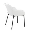 Set of 2 Daniella Velvet/Steel Dining Chairs Black/White - LumiSource: Upholstered Armrests, Foam Padding - 4 of 4