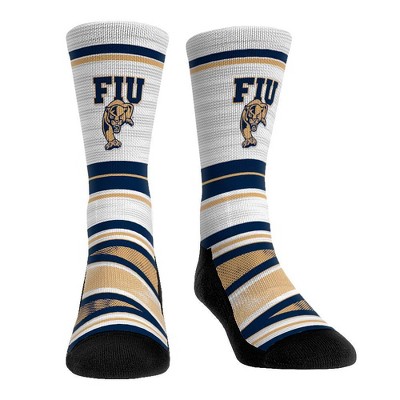 NCAA FIU Golden Panthers Adult Long Distance Crew Socks - L/XL