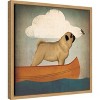 Amanti Art Pug Canoe Co by Ryan Fowler Framed Canvas Wall Art - 3 of 4