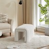 CAVINAS Multifunctional Storage Ottoman Bench with Arch Hollow Design, Plush Cushioned, Cat-Friendly Bench with Storage, Ottoman Footstool - 2 of 4