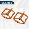 Unique Bargains Foot Peg Footrests Fit 9/16 Inch Axles Durable Rear Bicycle Pedal Aluminum Alloy Black 1 Pair - 4 of 4