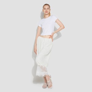 Women's Mid-Rise Bloomer Pants - Wild Fable™ White - 1 of 4
