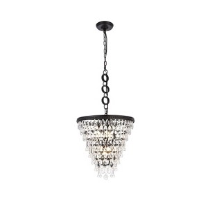 Elegant Lighting Nordic 5 lights black pendant - 1 of 4