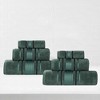 Zero Twist Cotton Solid and Jacquard Bathroom Towel Set by Blue Nile Mills - 2 of 4