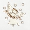 Linum Home Textiles Christmas ANGEL - Embroidered Luxury 100% Turkish Cotton Hand Towels - 3 of 3