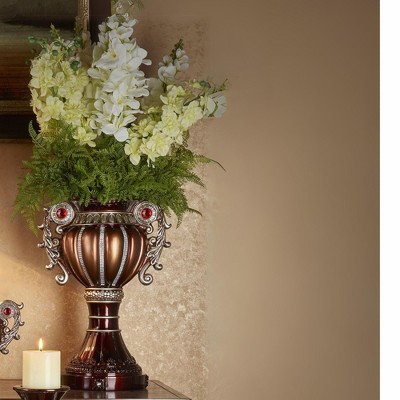 NicBex Vintage Flower Vase, Polyresin Decorative Vase Accent Vases for Table Shelf Bookshelf Entryway