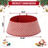 Christmas Tree Collar, Christmas Decorations 33.5 Inch - Diamond Pattern Tree Skirt with 2 Clips, Stand Base Cover - 3 of 4