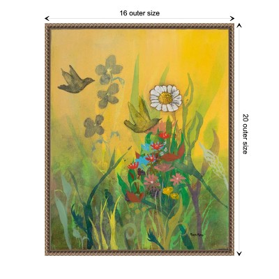 Amanti Art Waking Up with Sunshine by Robin Maria Canvas Wall Art Print Framed 16 x 20-in.