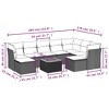 vidaXL Patio Sofa Set with Cushions Outdoor Furniture 10 Piece Poly Rattan - Black and Cream - 3 of 4