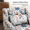 FERPIT Flora Print Accent Chair, Upholstered Reading Arm Chair For Living Room Bedroom With Adjustable Sturdy Metal Legs - 2 of 4