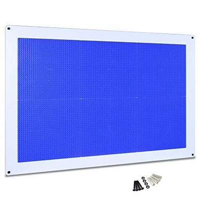 Creative QT Large Play-Up Building Brick, Blue, 24"x34" Activity Wall Panel, Compatible with All Major Brick Brands