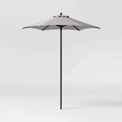 6' Round Outdoor Patio Market Umbrella with Black Pole - Room Essentials™