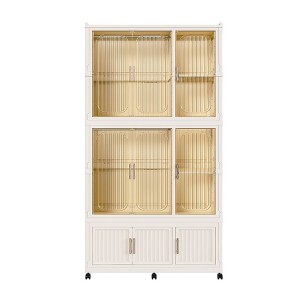 TiramisuBest Wardrobe Closet Organizer with 17 Magnetic Doors, 17 Cubes & 1 Hanging Rod, Includes 6 Hangers, Baby Clothes Storage Cabinet, White - 1 of 4