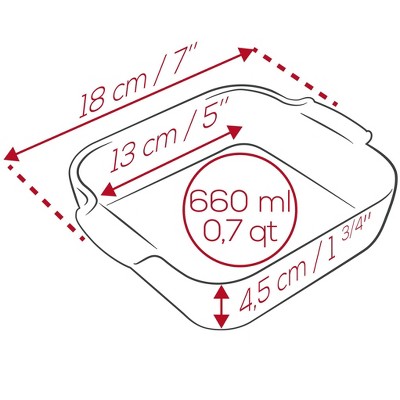 Peugeot Ecru Ceramic Non-Stick Petite Square Baking Dish