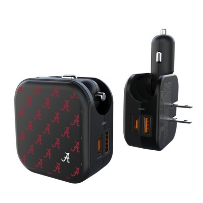 NCAA SEC Universities Fashion Pattern 18-Watt 2 in 1 USB A/C Charger