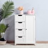 VYNXARIA Elegant White Bathroom Storage Cabinet with Adjustable Shelves - 2 of 4