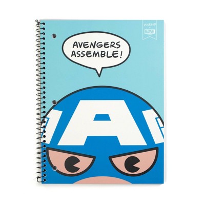 Marvel Captain America Yoobi™ College Ruled 1 Subject Spiral Notebook Light Blue