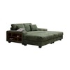 TiramisuBest Convertible Corduroy Sleeper Sofa Chair, Oversized Fluffy Lounge Sofa with Double Chaise, Modern Combination Couch for Living, Beige - 4 of 4