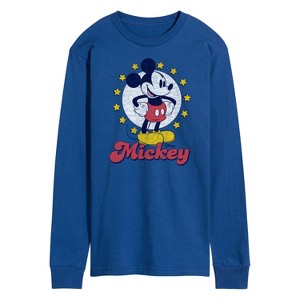 Men's - Disney - Mickey Stars Long Sleeve Graphic T-Shirt - 1 of 4