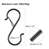 Unique Bargains Metal Anti-rust Coating Safety Buckle S-shaped Hooks and Hangers 12 Pcs - 2 of 4