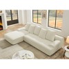 110.25'' Velvet Upholstered Modular L-Shape Sectional Sofa with 5 Pillows, No-Assembly Couch - 3 of 4