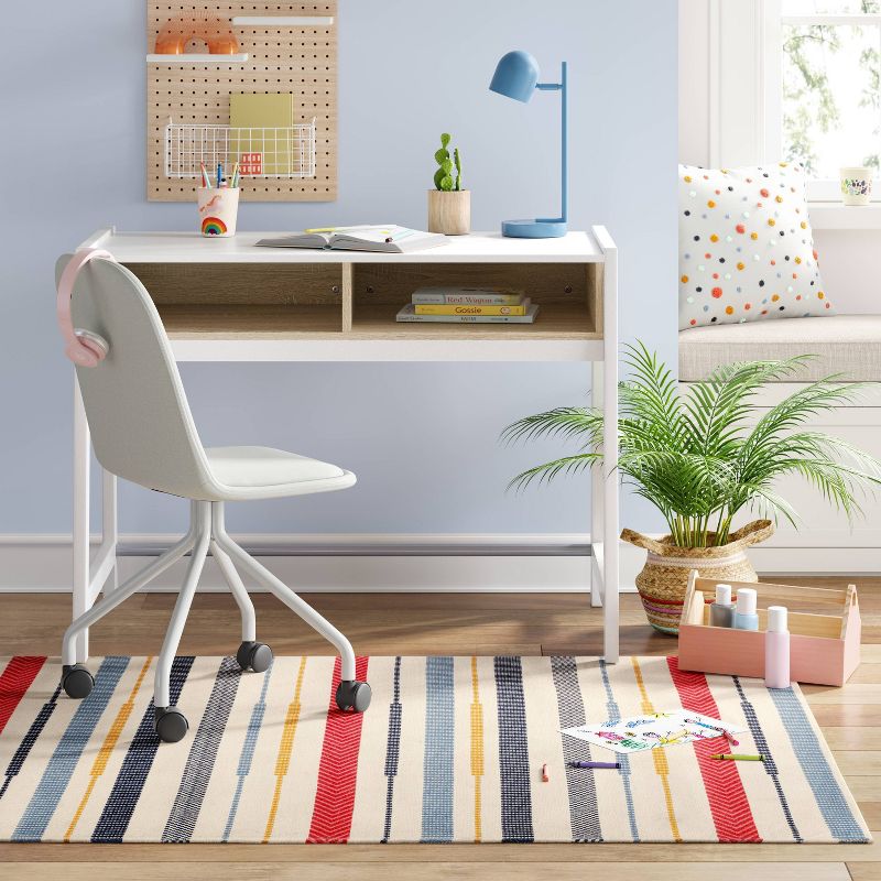 Striped Kids' Rug Red/Blue - Pillowfort™, 2 of 8