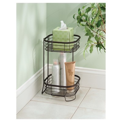 Bronze 2-Tier Freestanding Metal Shower Organizer