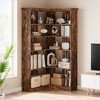 Garvee Corner Bookshelf 72.8in Farmhouse Bookcase Large Bookshelf - 2 of 4