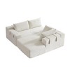 108" Chenille Modular L-Shaped Sectional Sofa with Right Chaise & 6 Pillows - 4 of 4