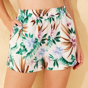 Women's Cover Up Shorts - Shade & Shore™ Multi Tropical Print - 1 of 4